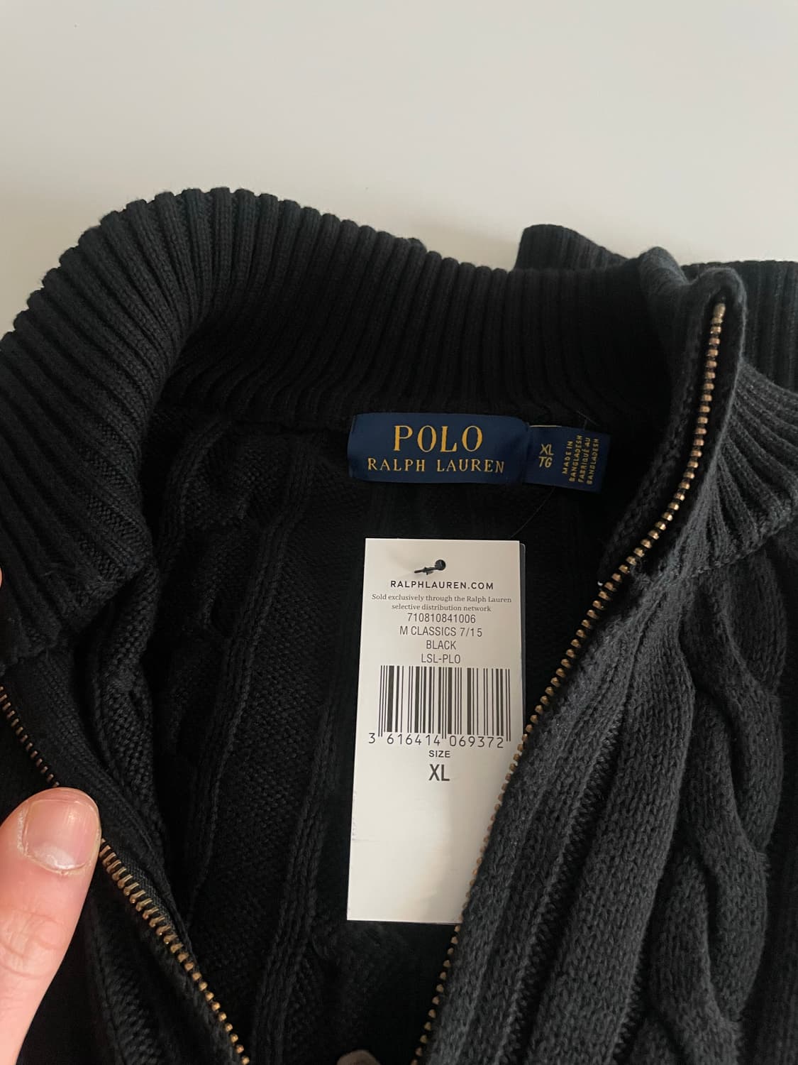 폴로 신형 케이블 니트 반집업 XL 상품이미지3