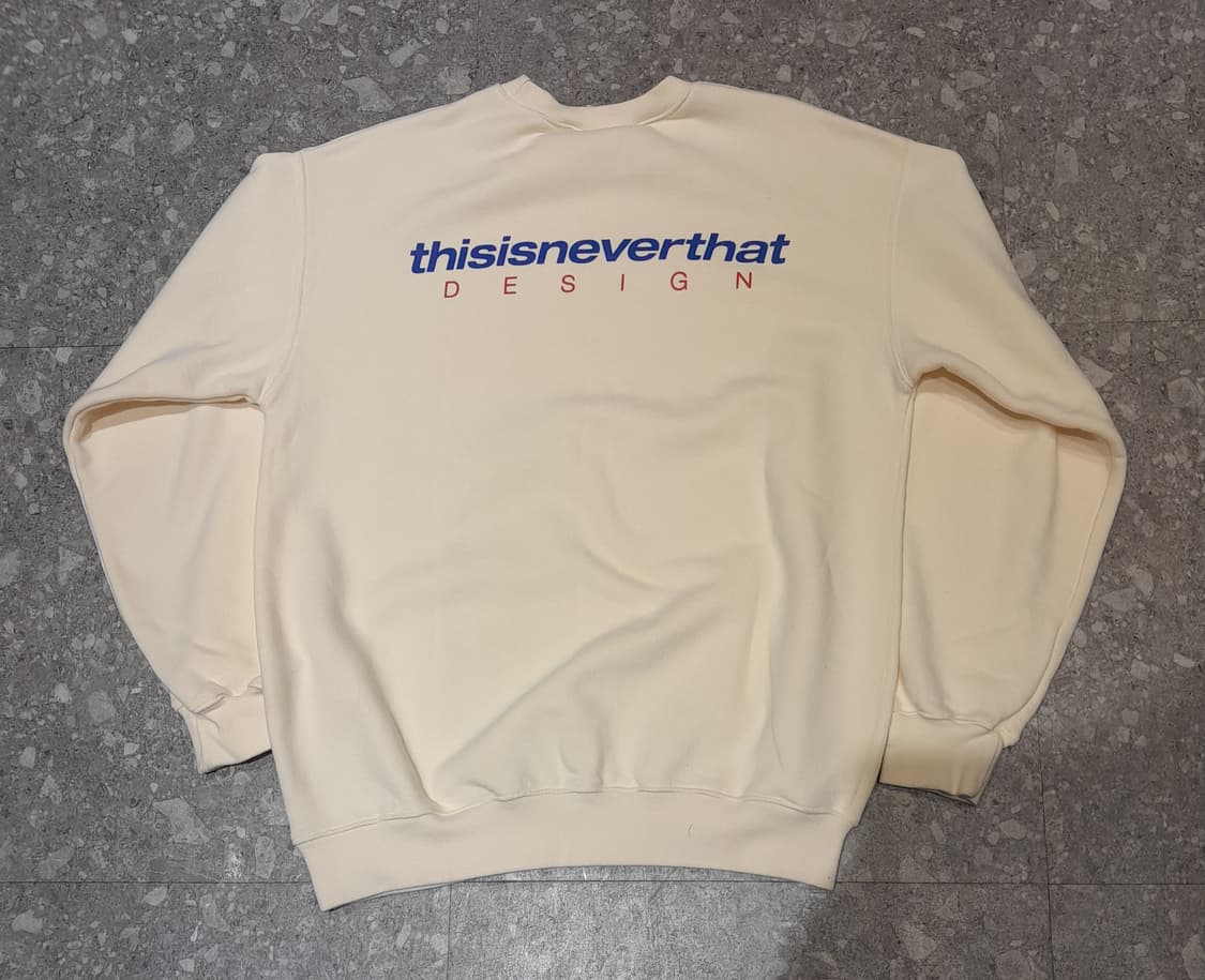 💥(새상품) 디스이즈네버댓 스웻셔츠 아이보리 (M) 상품이미지1