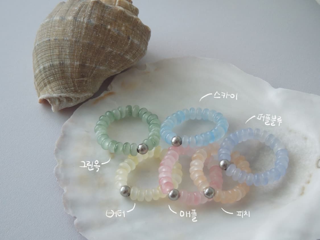 [담슨] 소르베 비즈 반지 Sorbet Bead Ring 상품이미지3