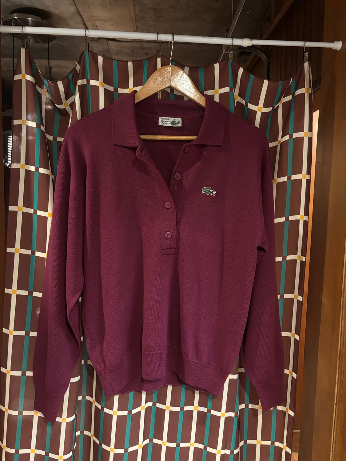 라코스테 긴팔 버건디 니트 상품이미지1