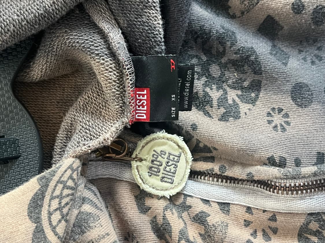 Vintage Diesel 빈티지 디젤 머플러 니트 집업 상품이미지4