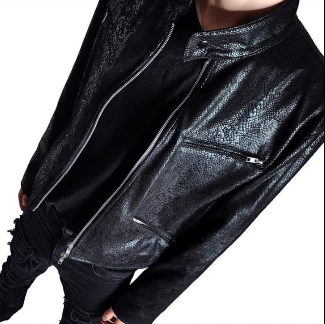 지저스온레스폴 스네이크 크롭 자켓 상품이미지2