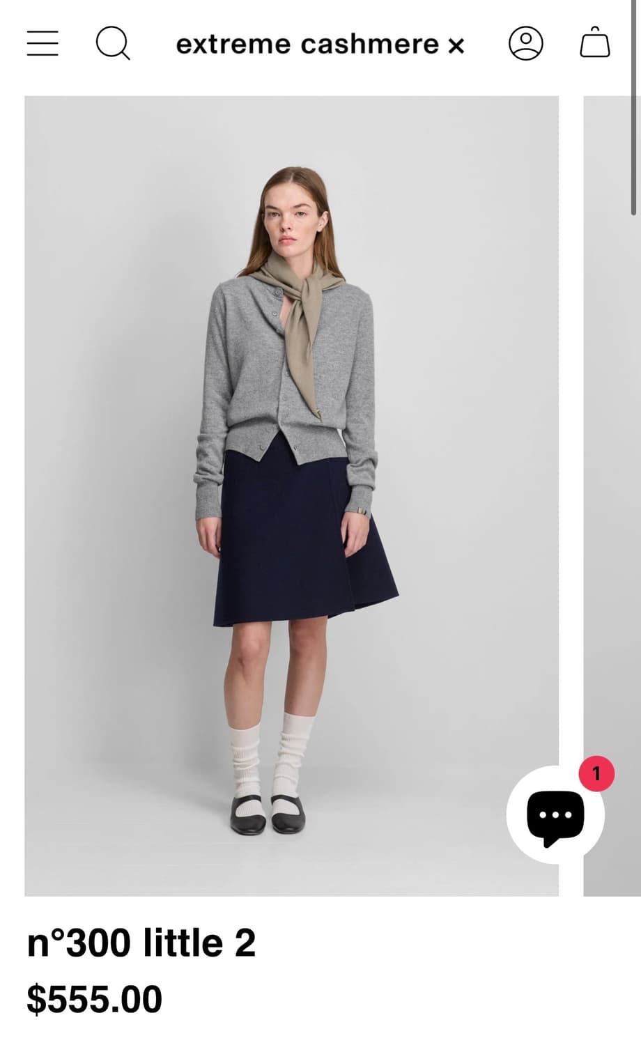 [F]익스트림캐시미어 26ss 리틀2 가디건/그레이 상품이미지4