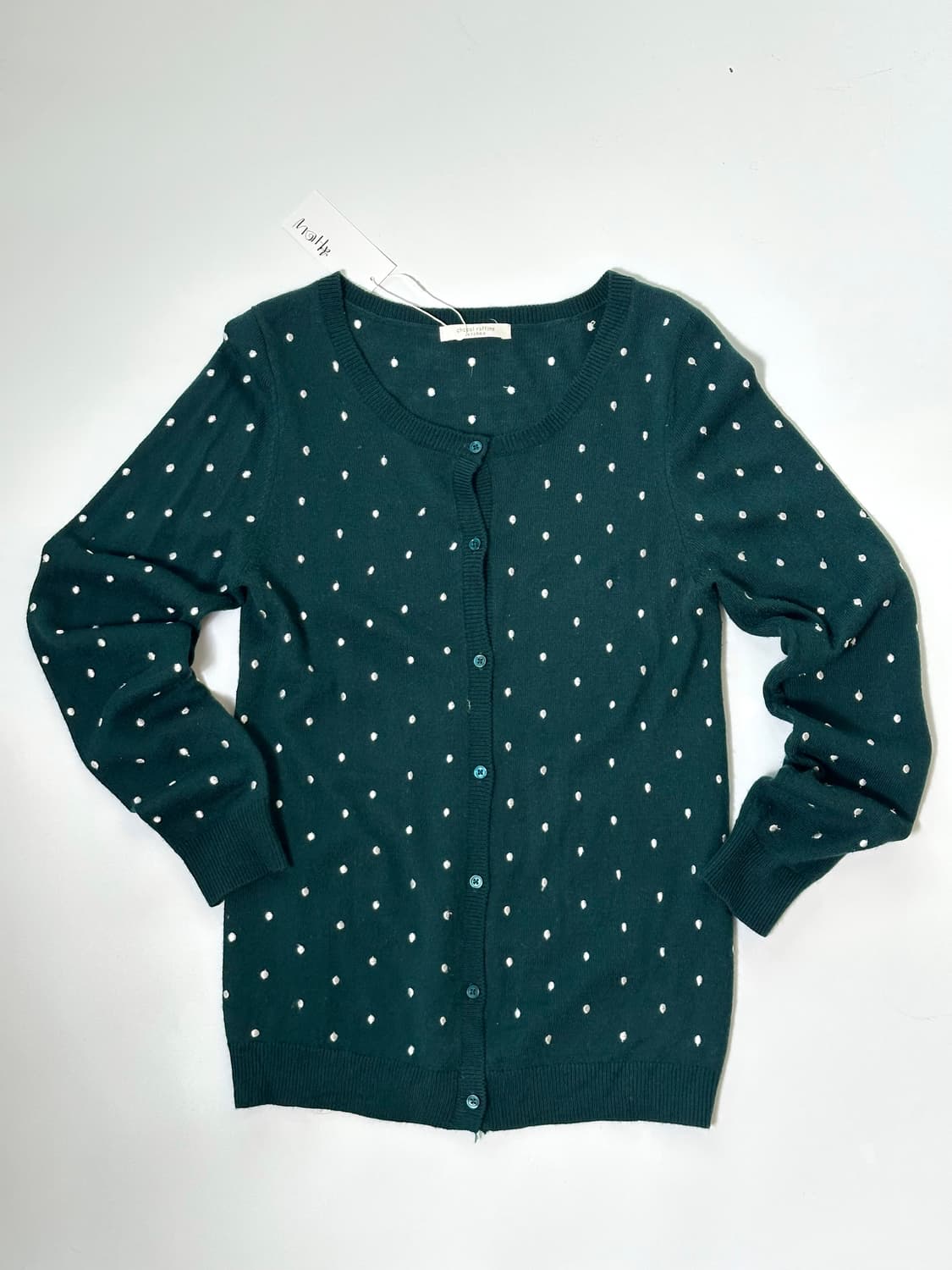 그린 도트 가디건 상품이미지5