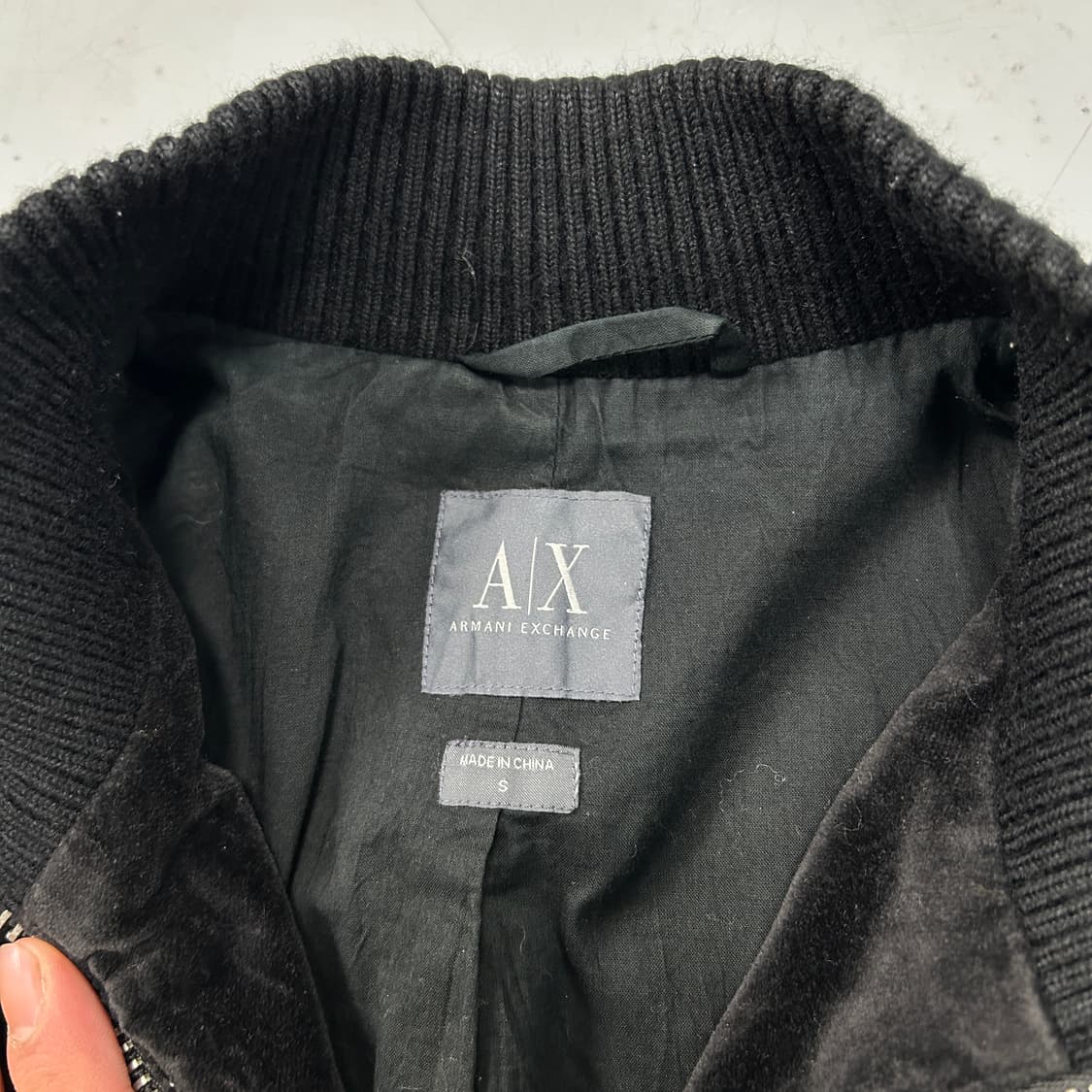 아르마니 익스체인지 벨벳 싱글 라이더자켓  상품이미지6