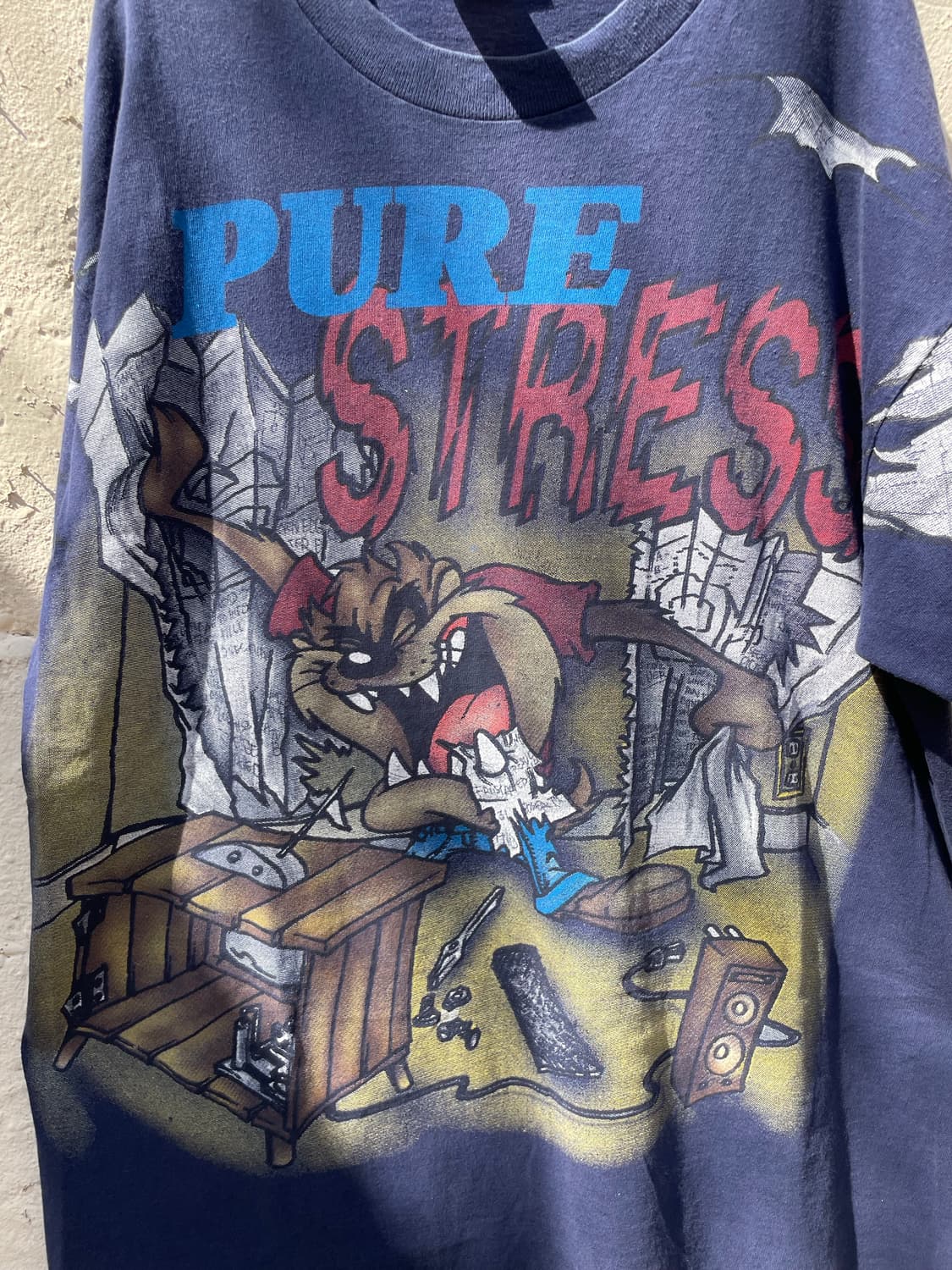 90s 루니툰즈 태즈 풀프린트 티셔츠 상품이미지4