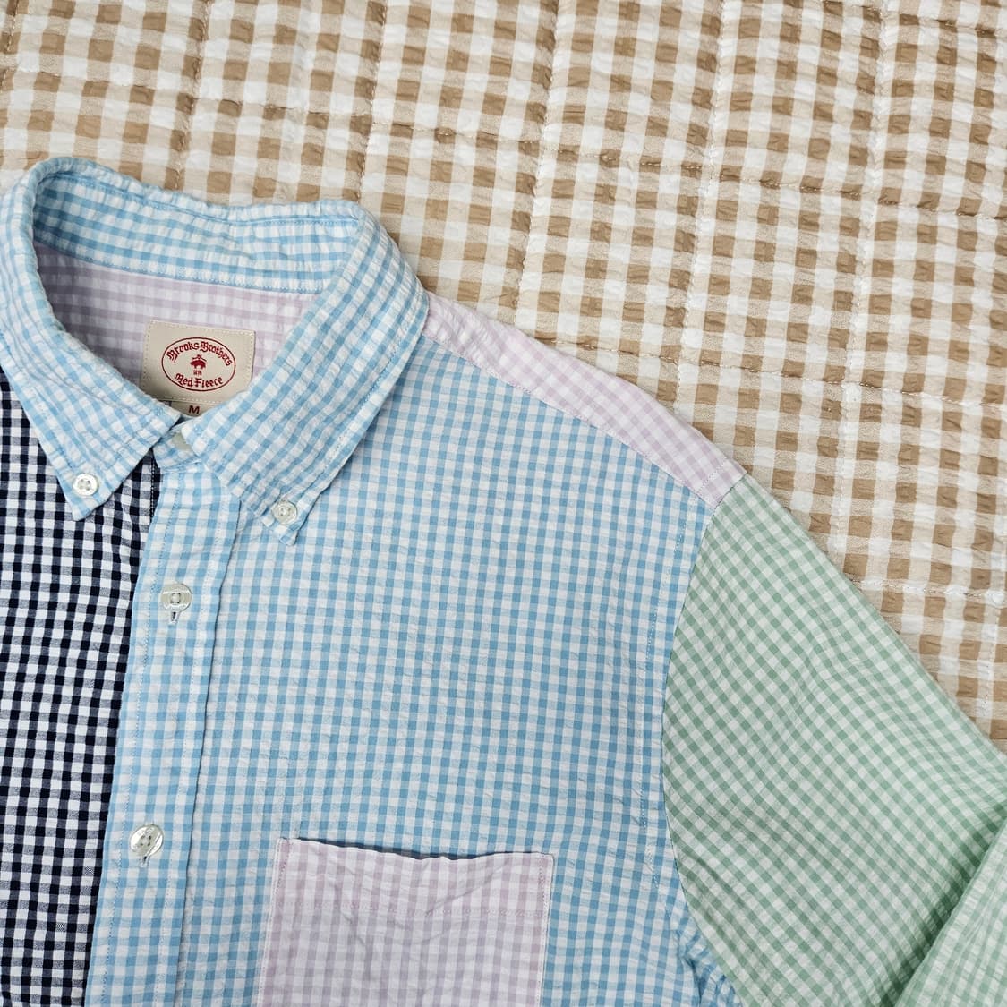 브룩스브라더스 시어스커 긴소매 셔츠 남자100 상품이미지3