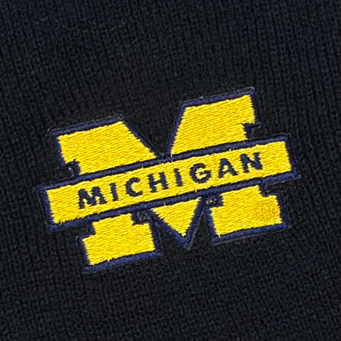 90s Made in USA 미국 빈티지 미시건 니트 손뜨게 머플러 목도 상품이미지3