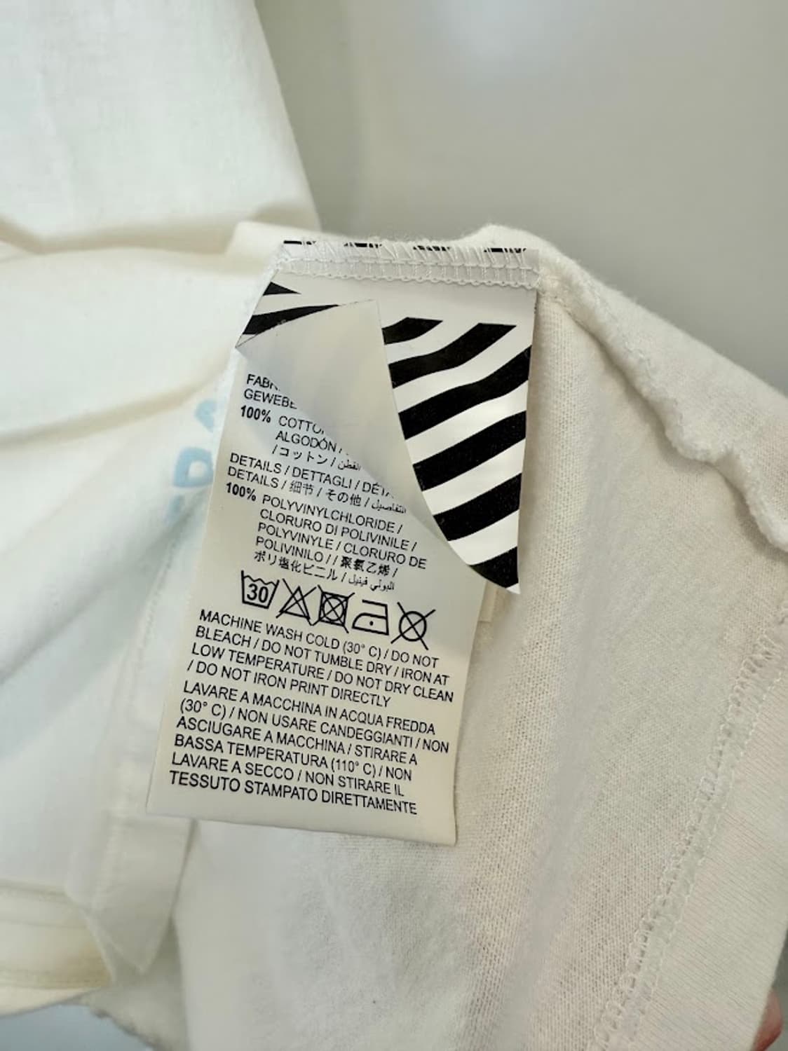 오프화이트 파이어테이프 반팔 화이트 상품이미지6