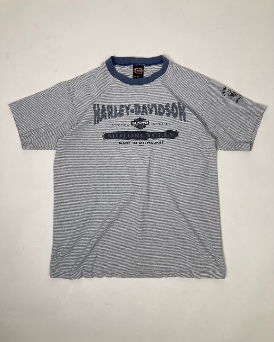 90s Harley Davidson Striped Tee  상품이미지1