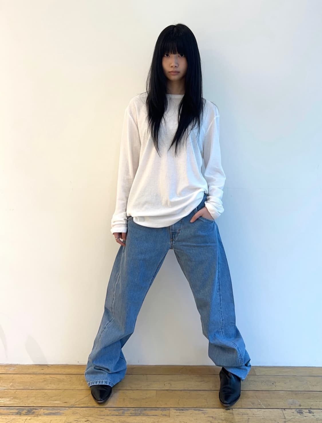 E02 BELTED ENGINÉÉRED DENIM PANTS 상품이미지2