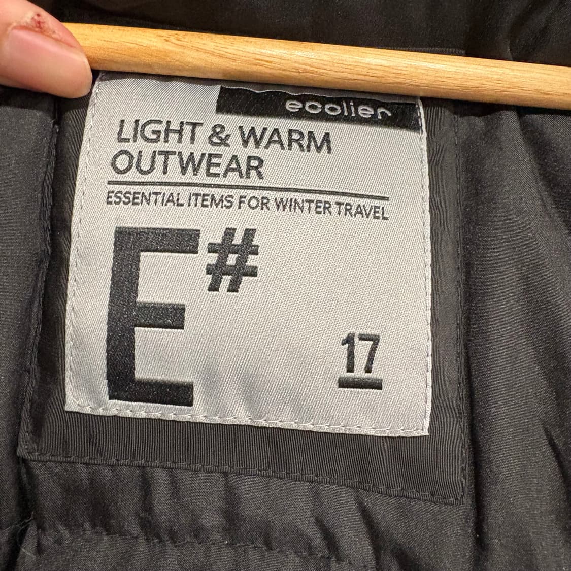 ecolier 덕다운 패딩 170 블랙 상품이미지8