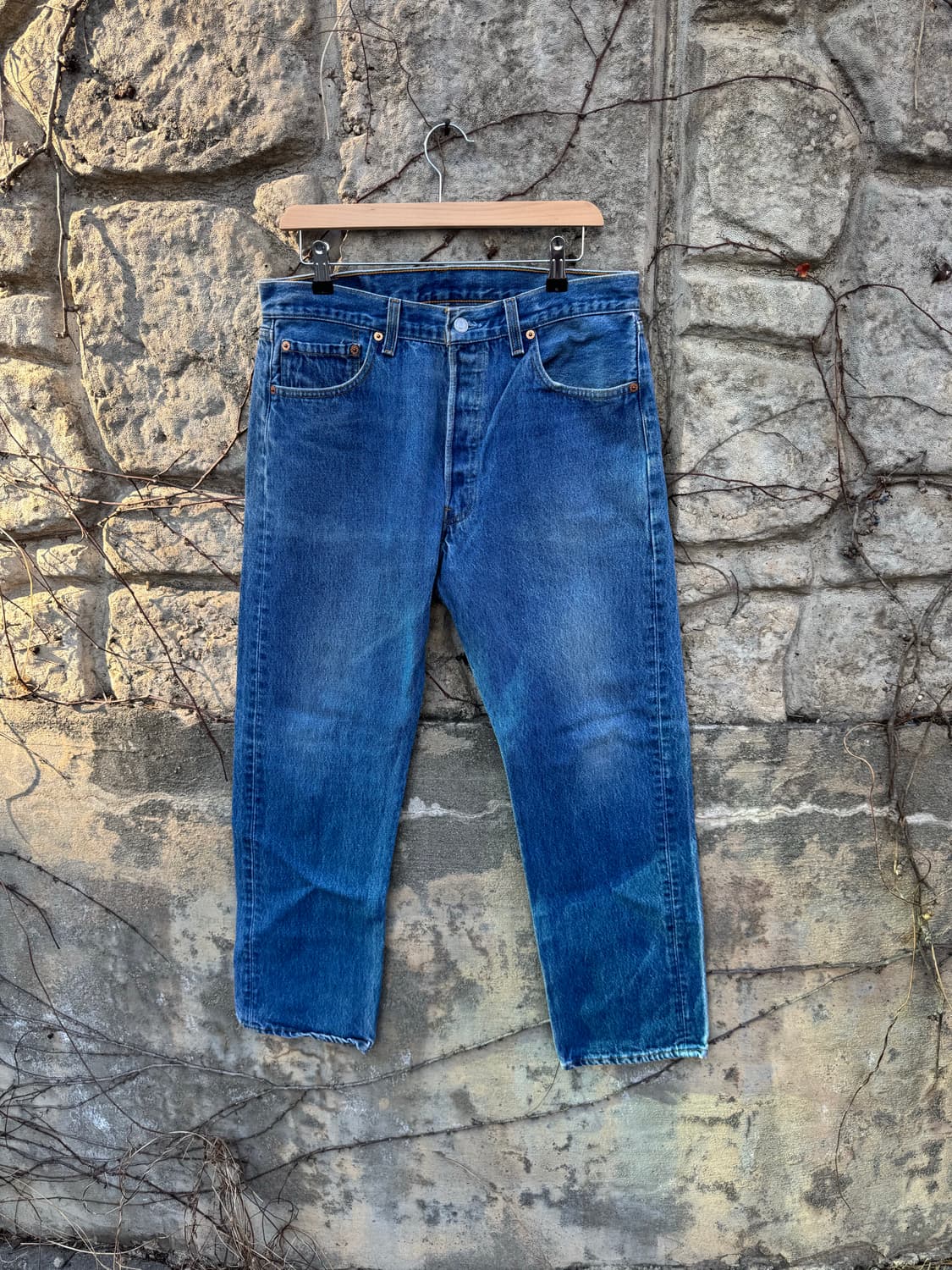 90s 리바이스 빈티지 501xx 워싱 데님 팬츠 32 상품이미지1