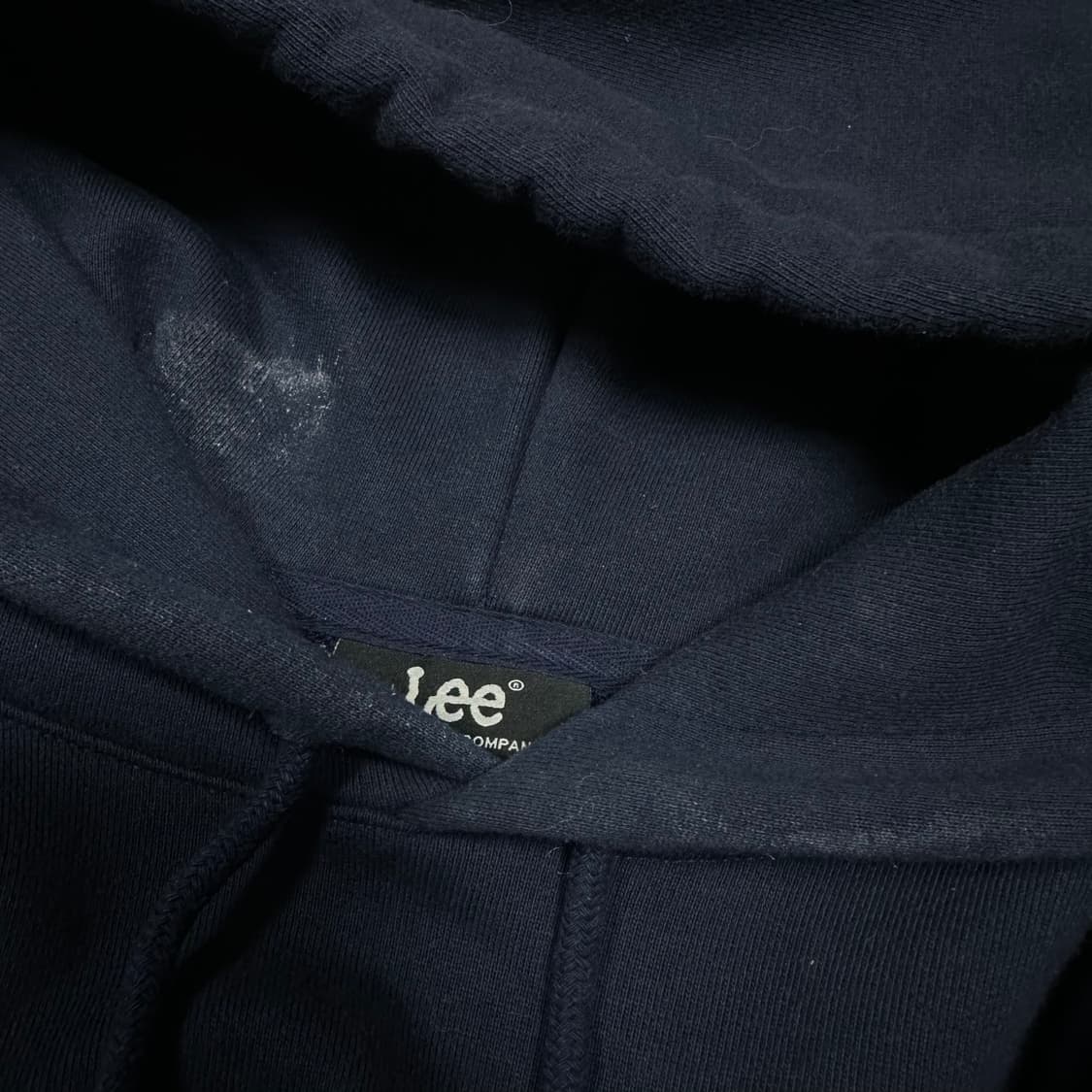✨ (바배) LEE 리 빅로고 네이비 후드티  상품이미지5