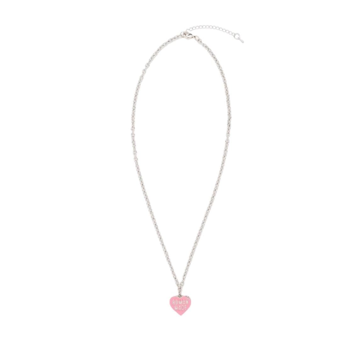 파우치증정+휴먼 메이드 하트 네클리스 핑크 하트 목걸이 핑크  상품이미지3