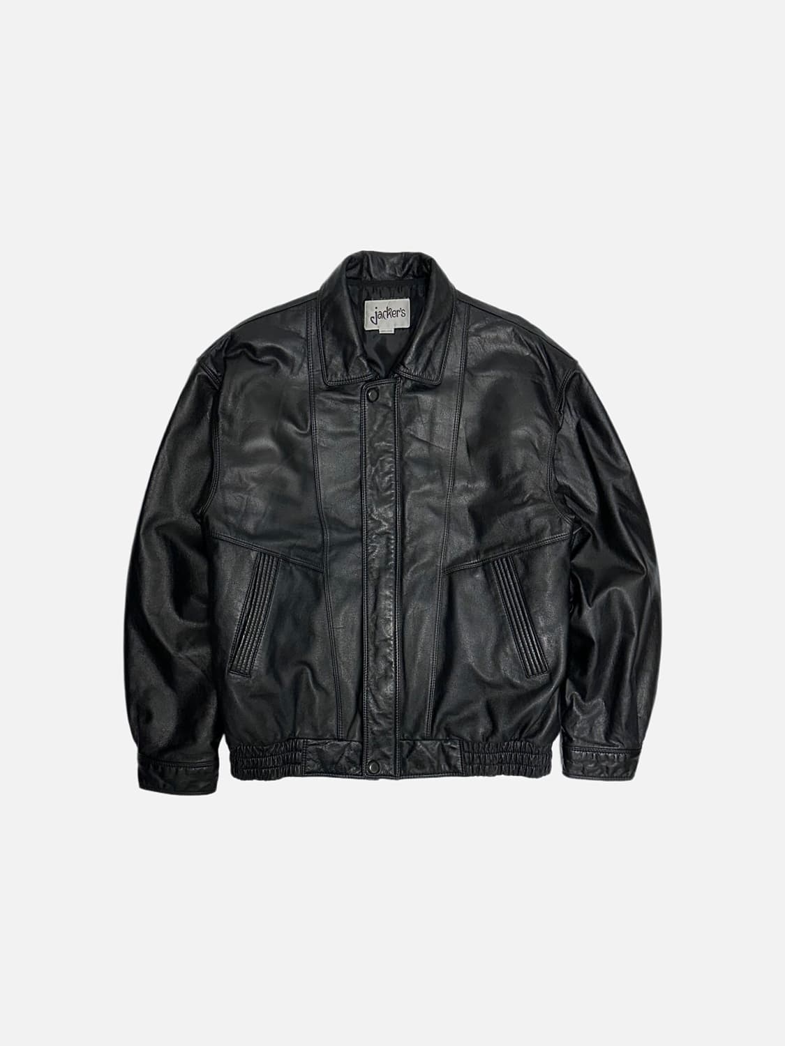 jackers 소가죽 레더 봄버 자켓 상품이미지1