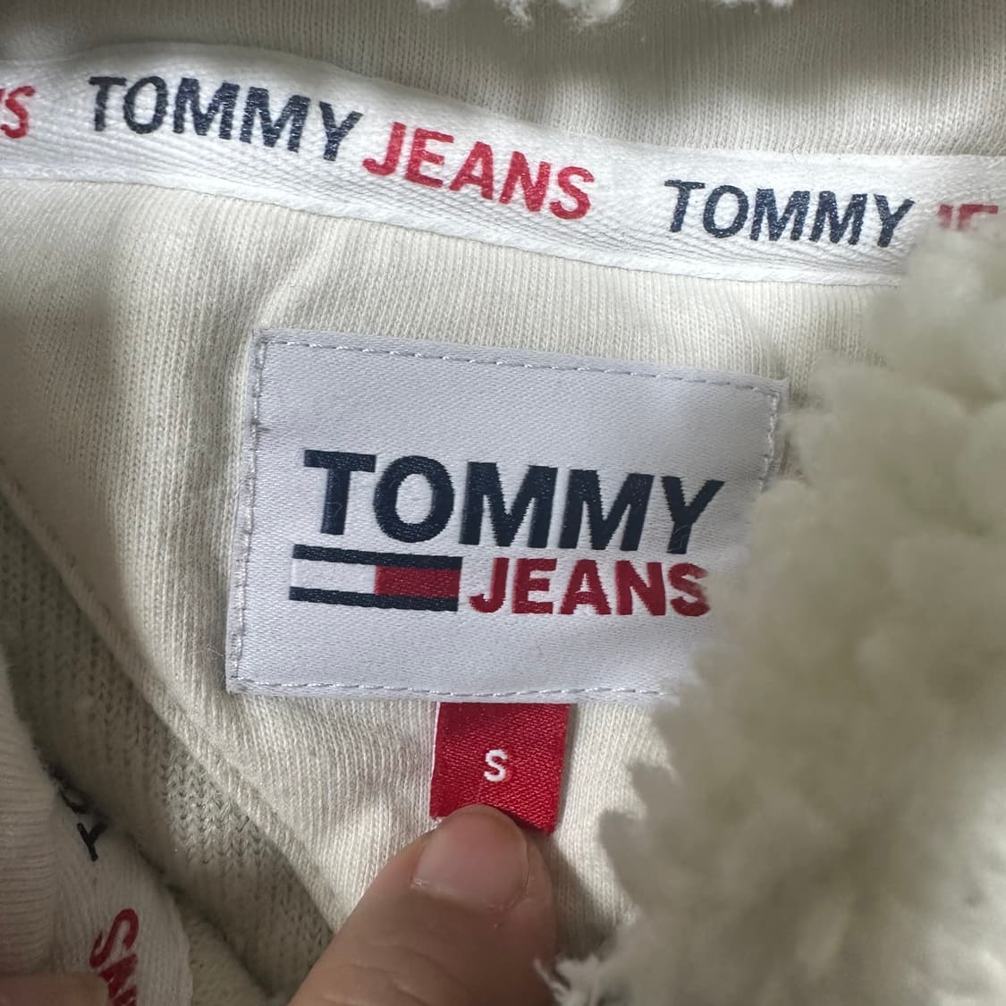 ✨ (바배) 타미 진스 뽀글이 쉐르파 후드 반집업  상품이미지3