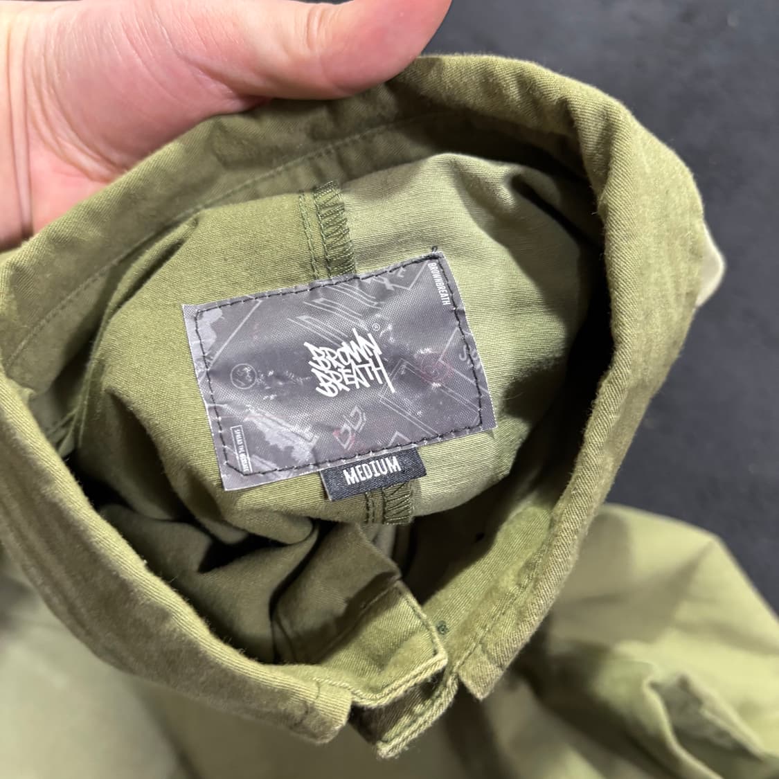 M 브라운브레스 카키 투톤 포켓 워크셔츠 상품이미지4