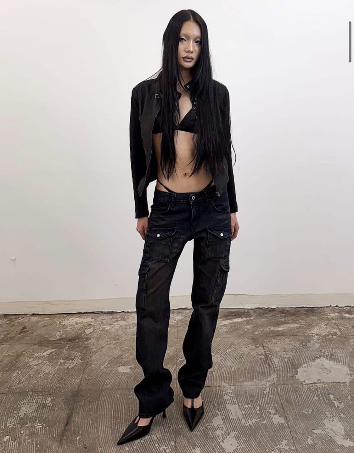 도그마엑스 BUCKLE BACK SLIM CARGO WASHED DENI 상품이미지2