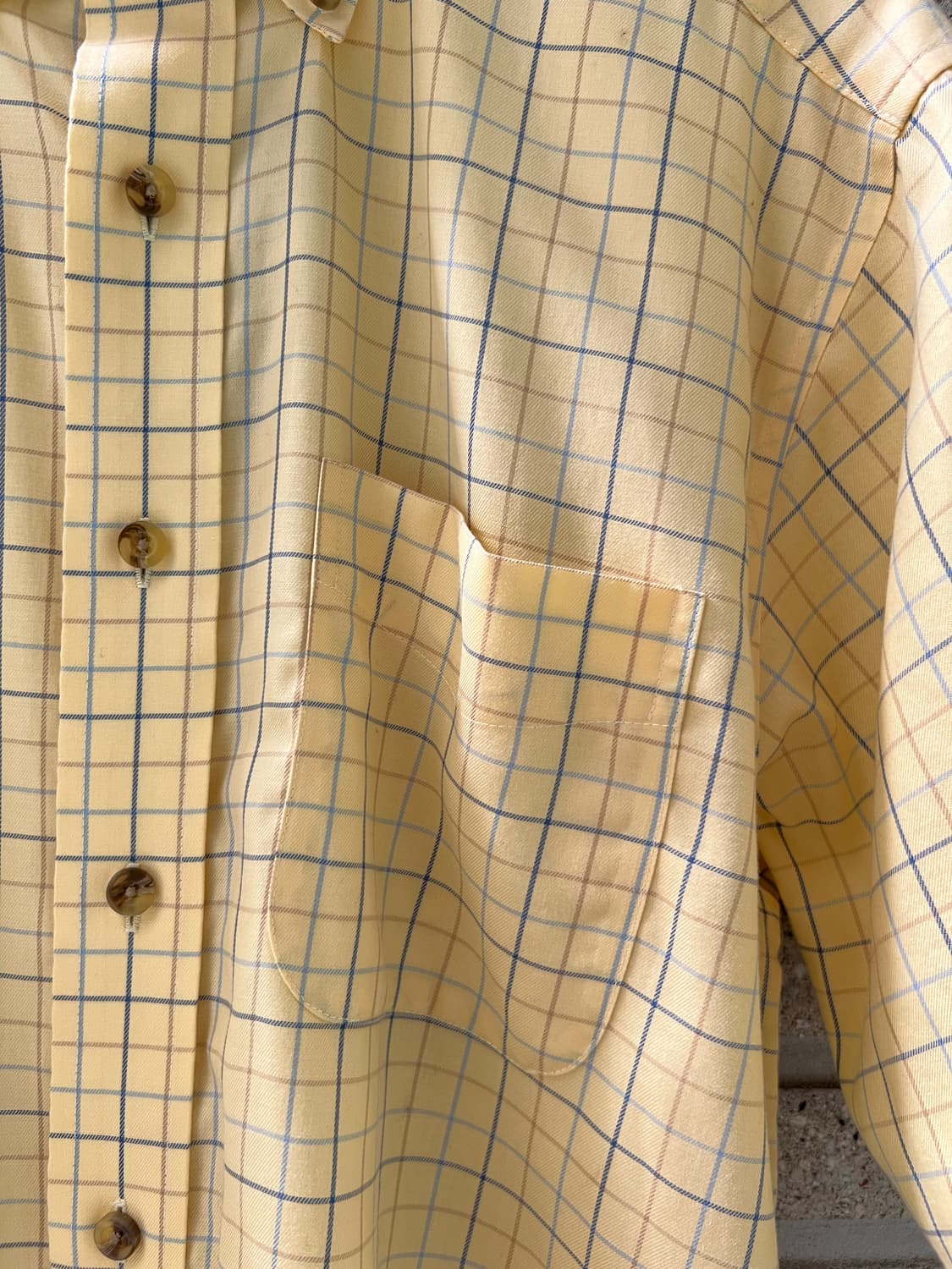 [S]L.L.Bean 엘엘빈 옐로우 그래프 체크 셔츠 상품이미지4