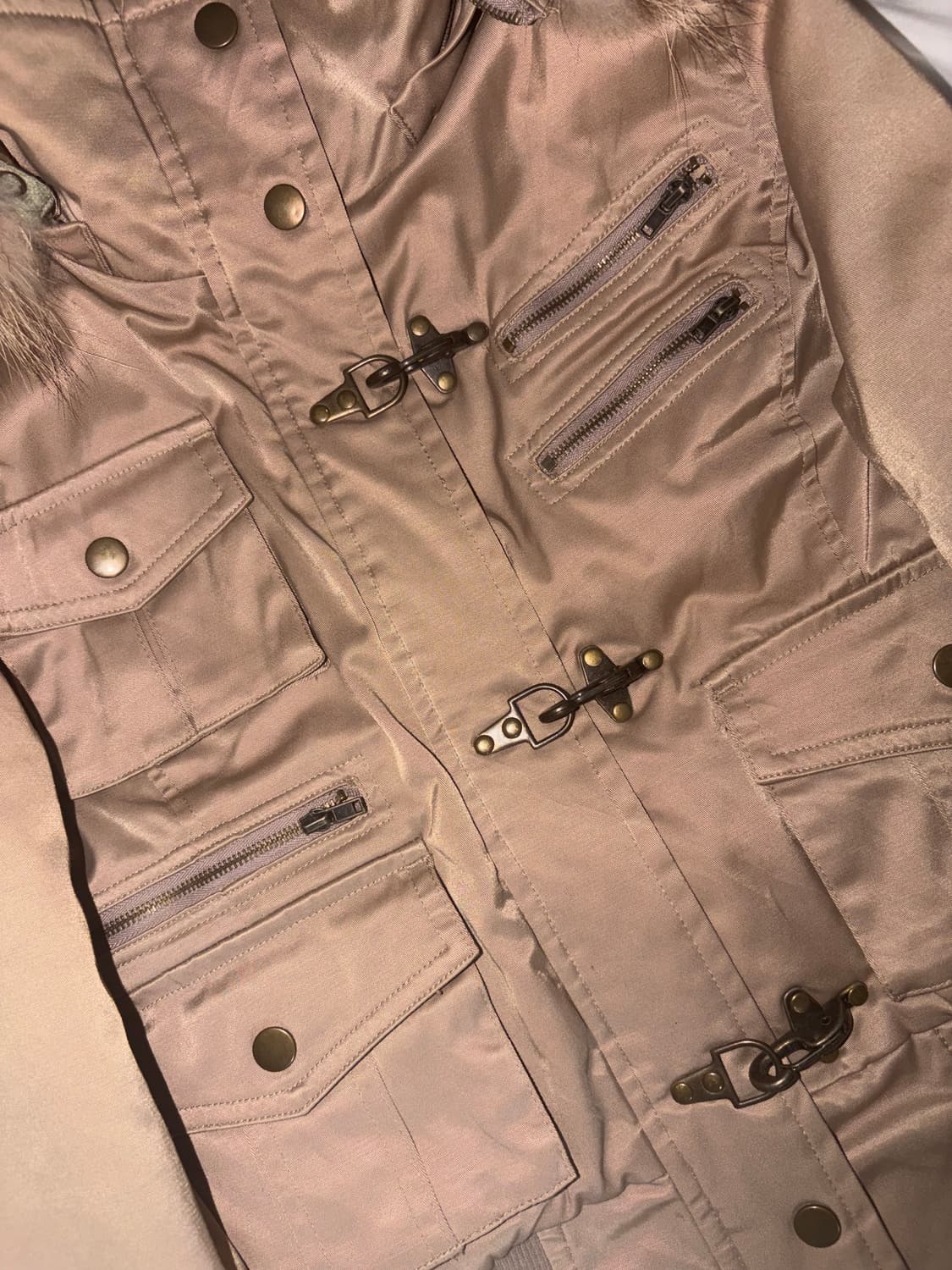 세미크롭 마원 ma-1 퍼 베이지 자켓 갸루 오네갸루 밀리터리 라떼갸루 상품이미지2