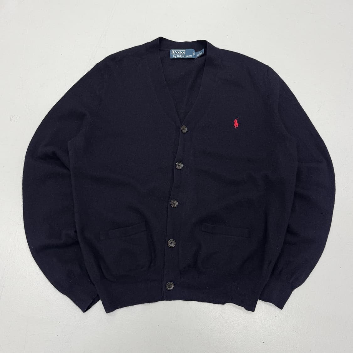 폴로 포니 엘보우 레더 패치 니트 가디건 상품이미지2