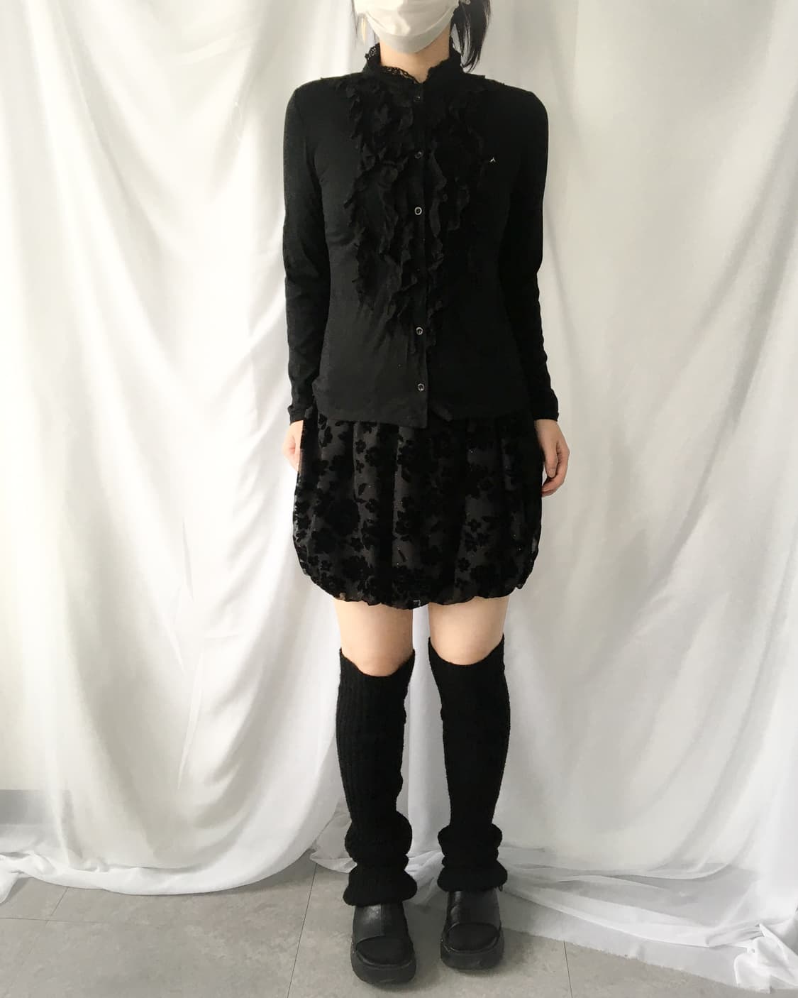 Velvet pattern balloon fit skirt 상품이미지5