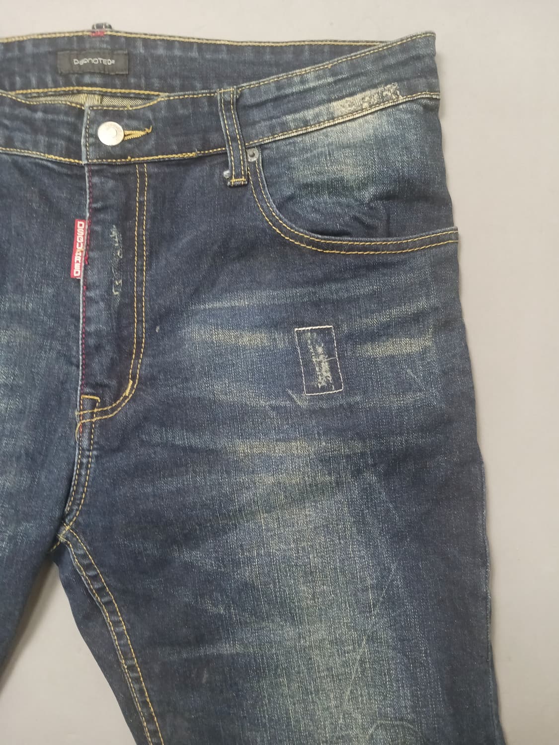 [36] 디스퀘어드2 녹워싱 자수패치 슬림진 청바지 상품이미지4