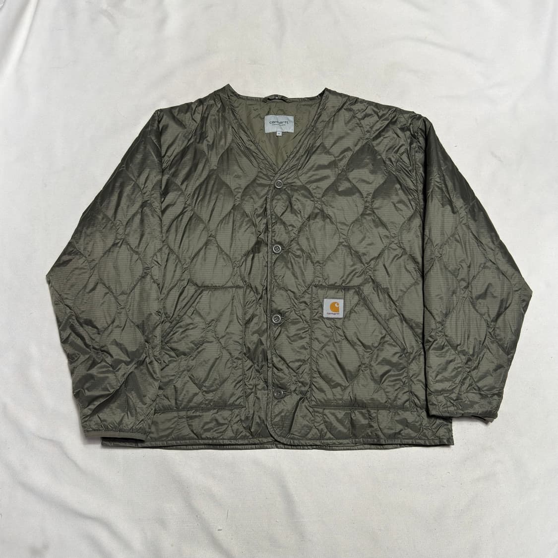 XL 칼하트 WIP 에덴라이너 카키 퀼팅자켓 상품이미지3