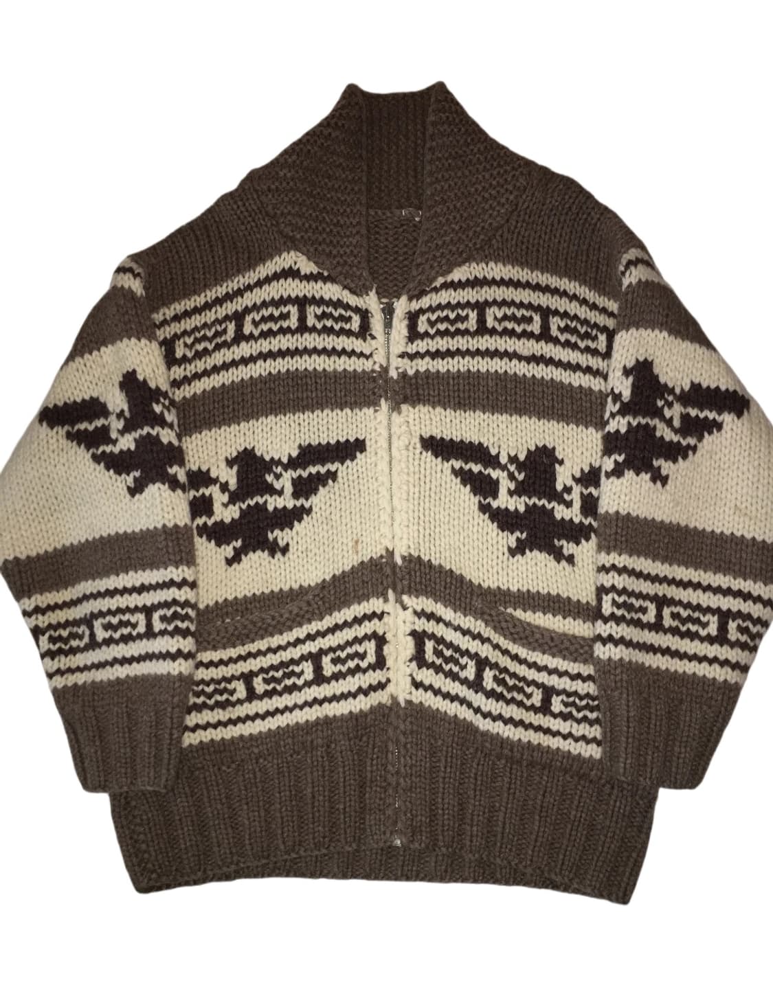 빈티지 코위찬 니트 집업 상품이미지1