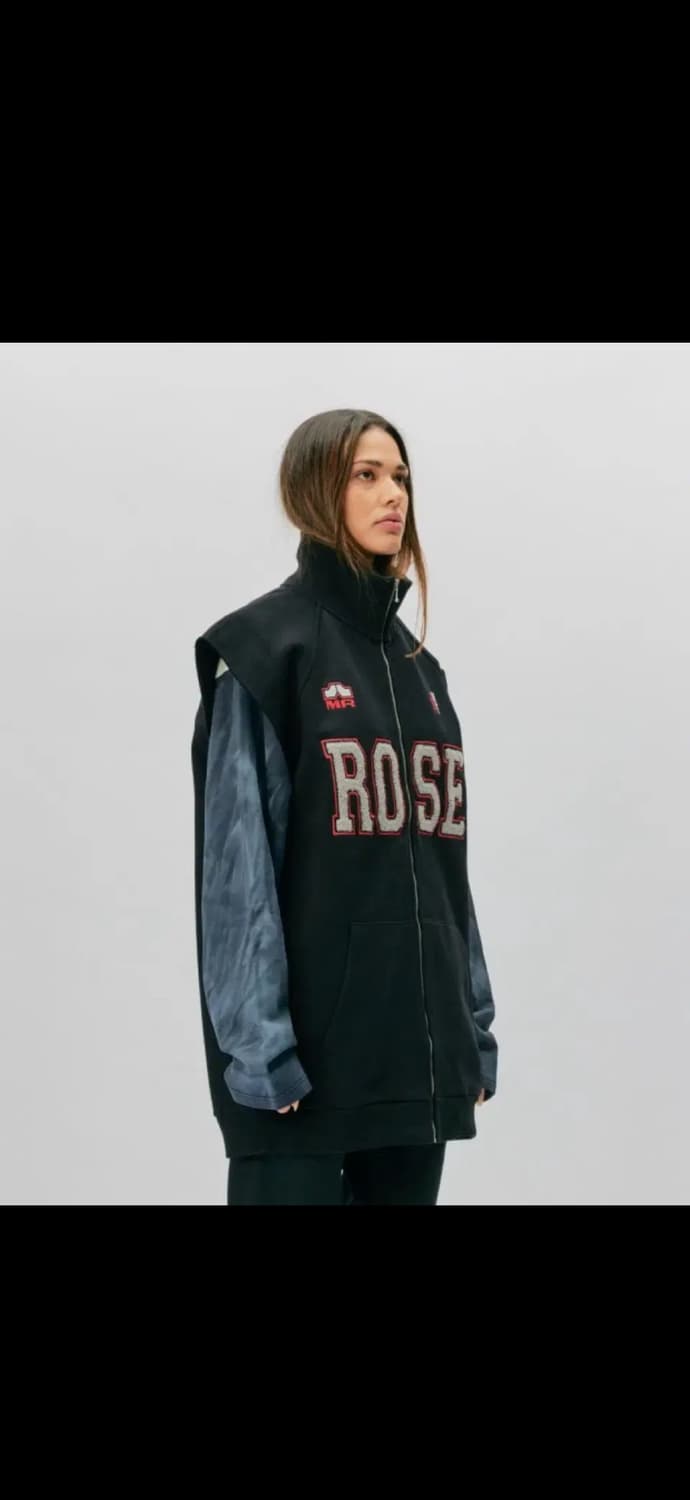 마틴로즈 집업 니트 하이넥 베스트 블랙 XL 상품이미지5