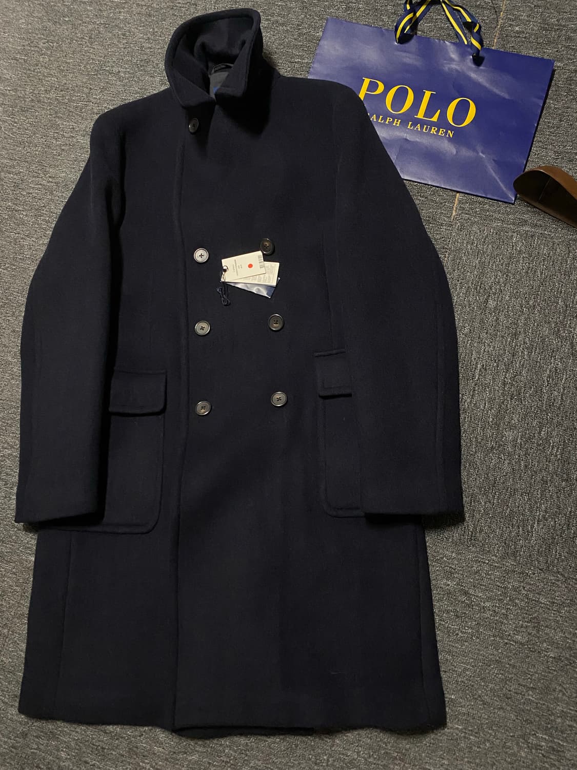 [급처!] 신형 폴로 더블브레스티드 울 블랜드 롱랭스 코트 상품이미지8