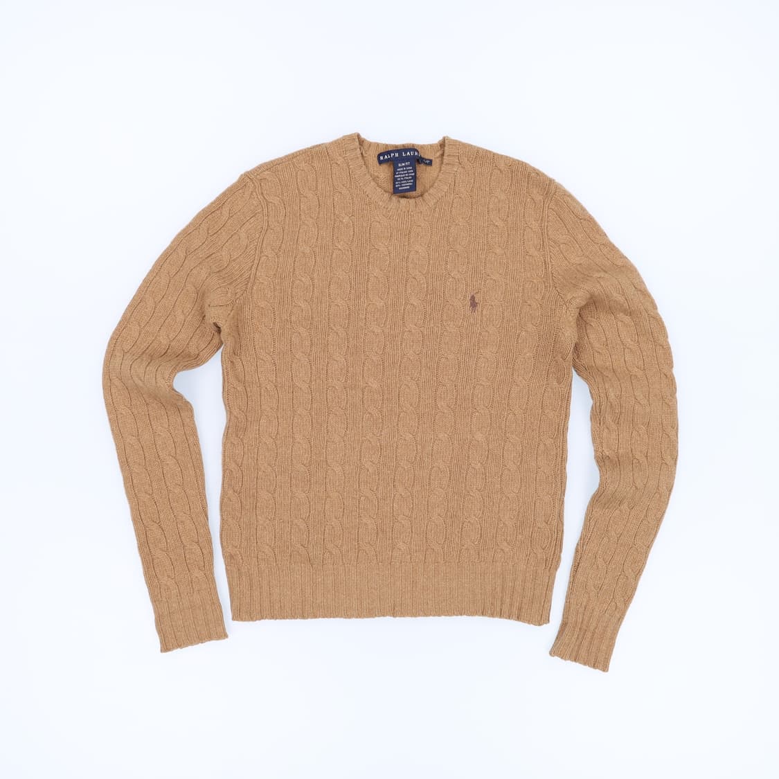 [S] 폴로 랄프로렌 슬림핏 캐시미어 혼방 케이블 니트 3818 상품이미지1