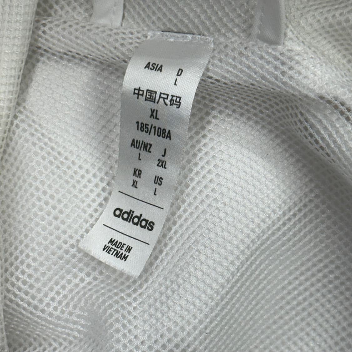 XL 아디다스 첼시 화이트 후드 바람막이 상품이미지4