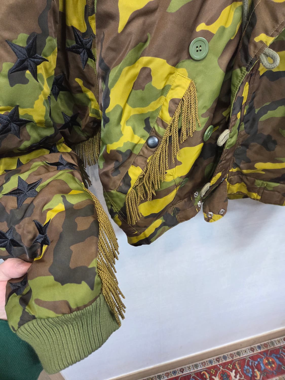 아디다스 제레미스캇 여성 카모 스타 멀티자수 셰르파 봄버자켓 xl 상품이미지6