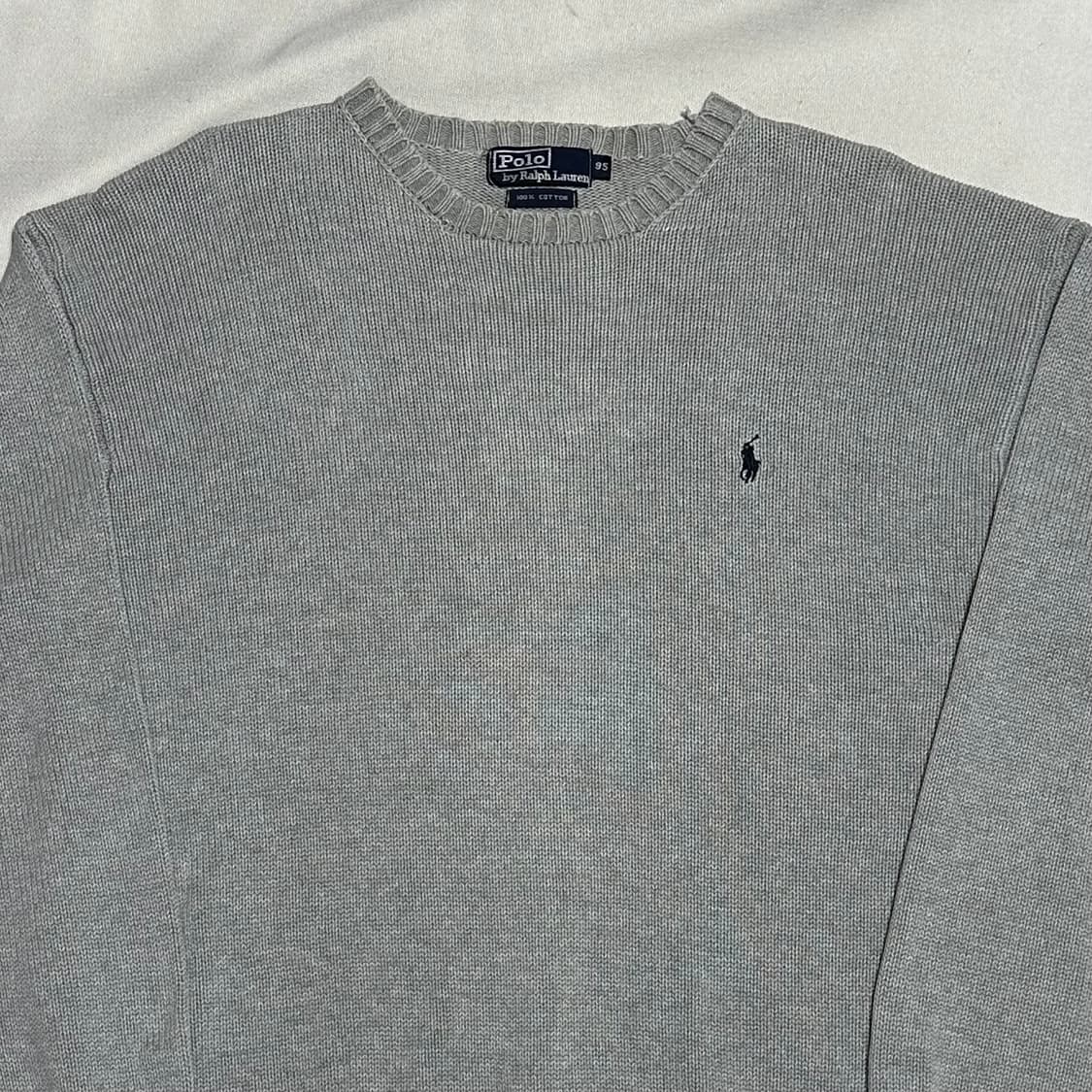 95 폴로랄프로렌 코튼 라운드넥 그레이 니트 상품이미지1