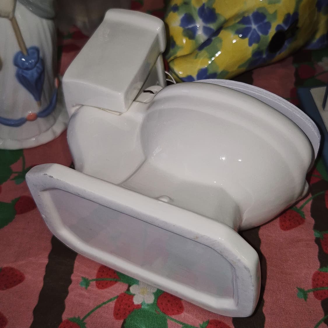 80s 산코 레트로 도자기 변기 재떨이 홀더 상품이미지10