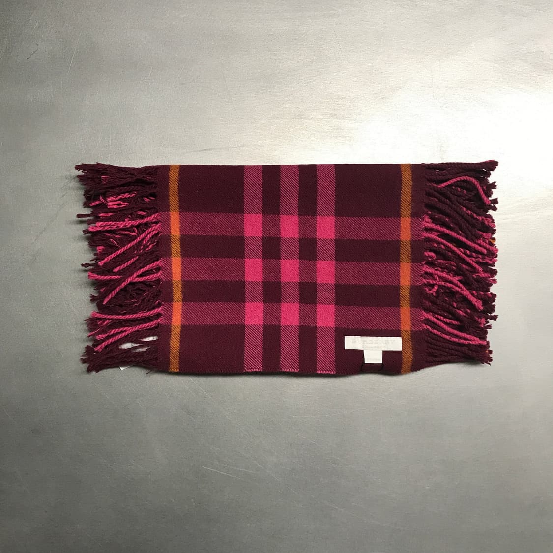 버버리 정품 캐시미어 머플러 버건디 상품이미지2