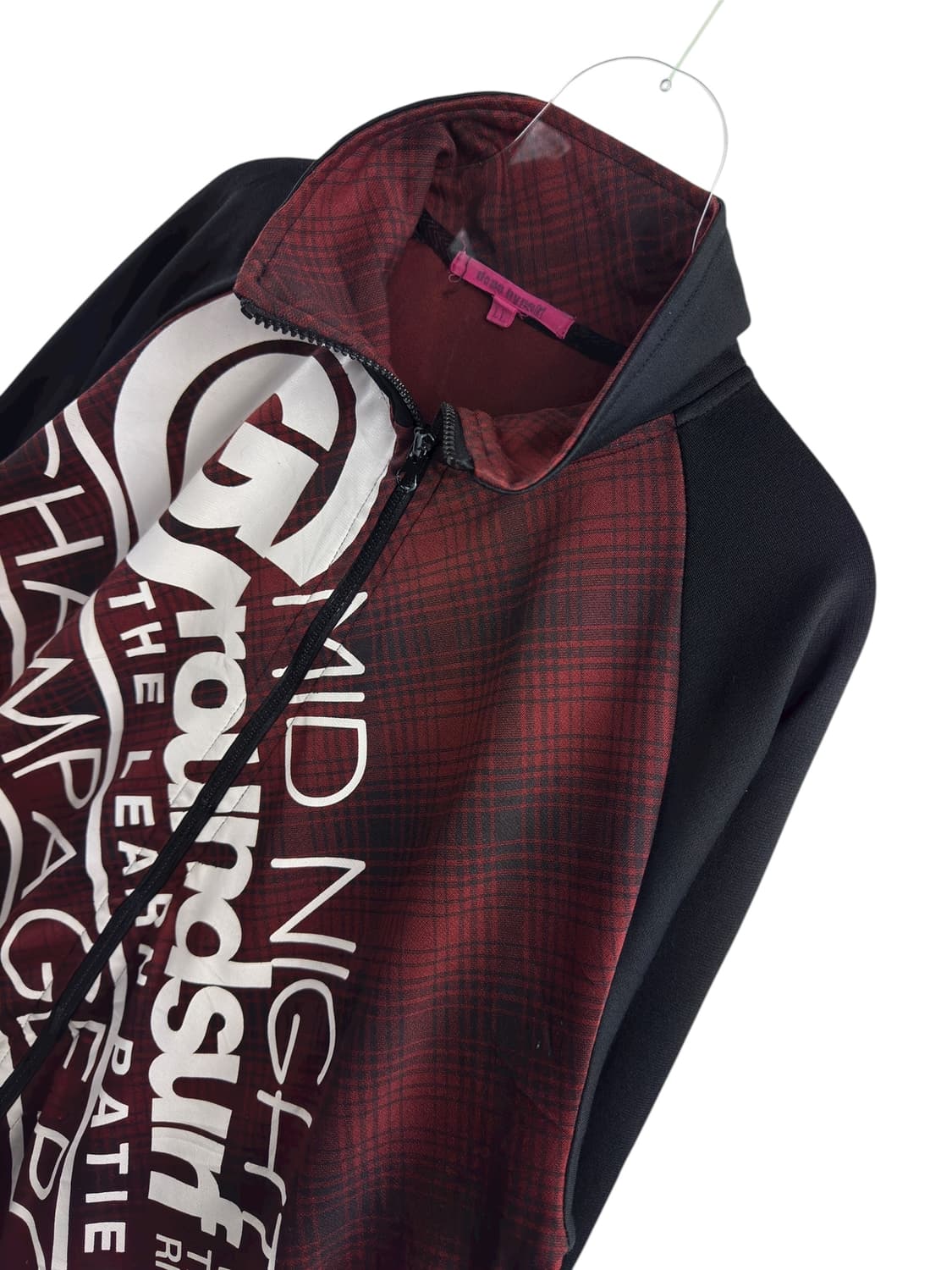 JPN Y2K 체크 레터링 프린팅 져지1233 상품이미지3