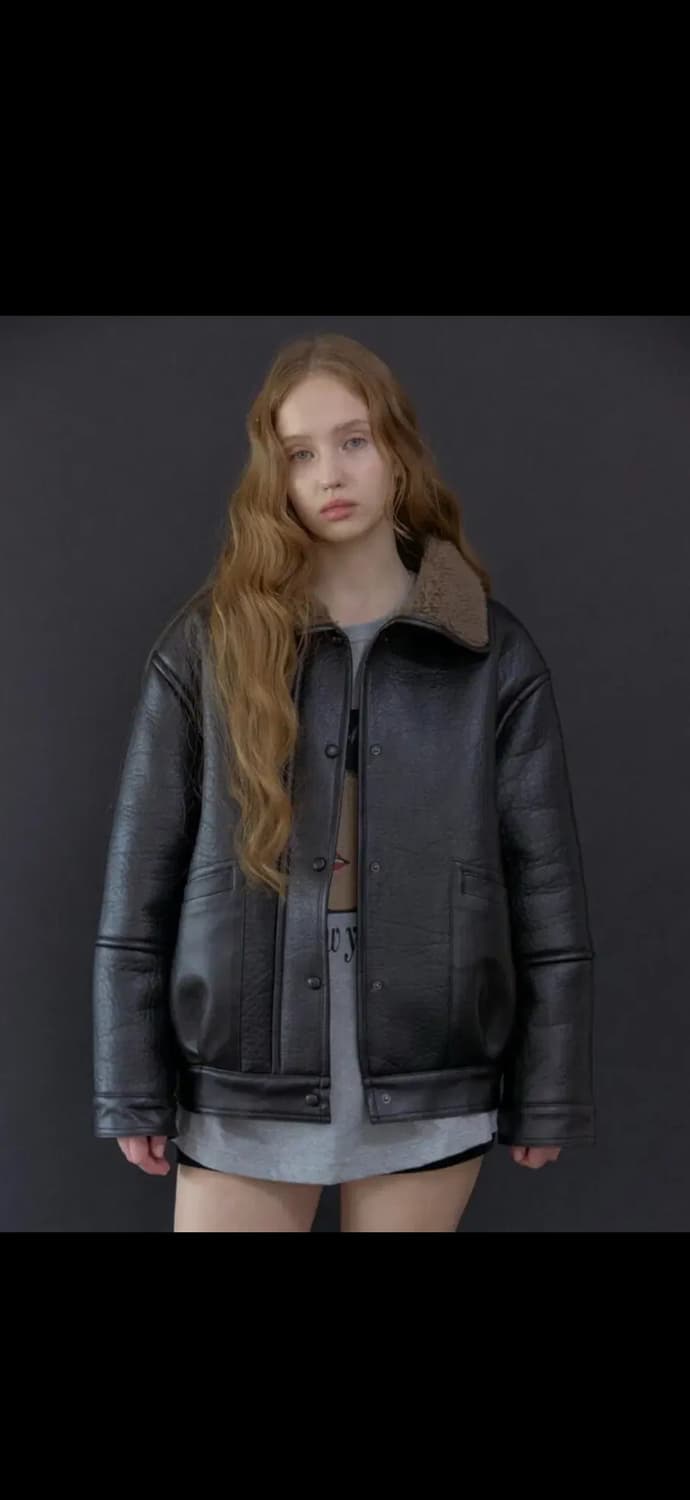 헤더먼트 에코 레더 보스턴 무스탕 (새상품) 상품이미지5