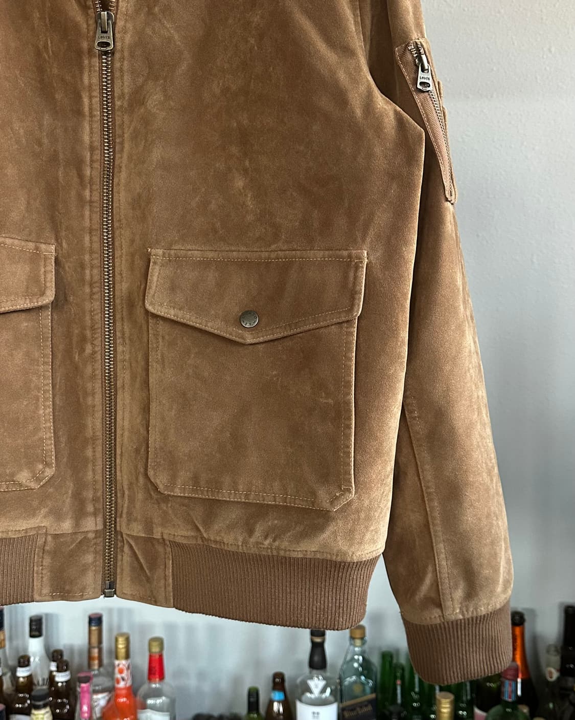 [L]리바이스 Levi's 스웨이드 패디드 봄버 자켓 상품이미지4