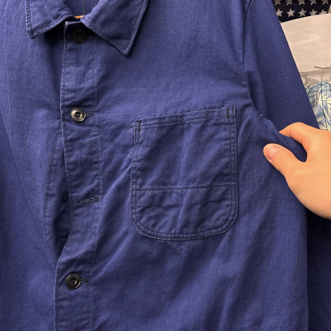 60~70s esteinco 독일생산 샌포라이징 프렌치 워크자켓 N711 상품이미지5