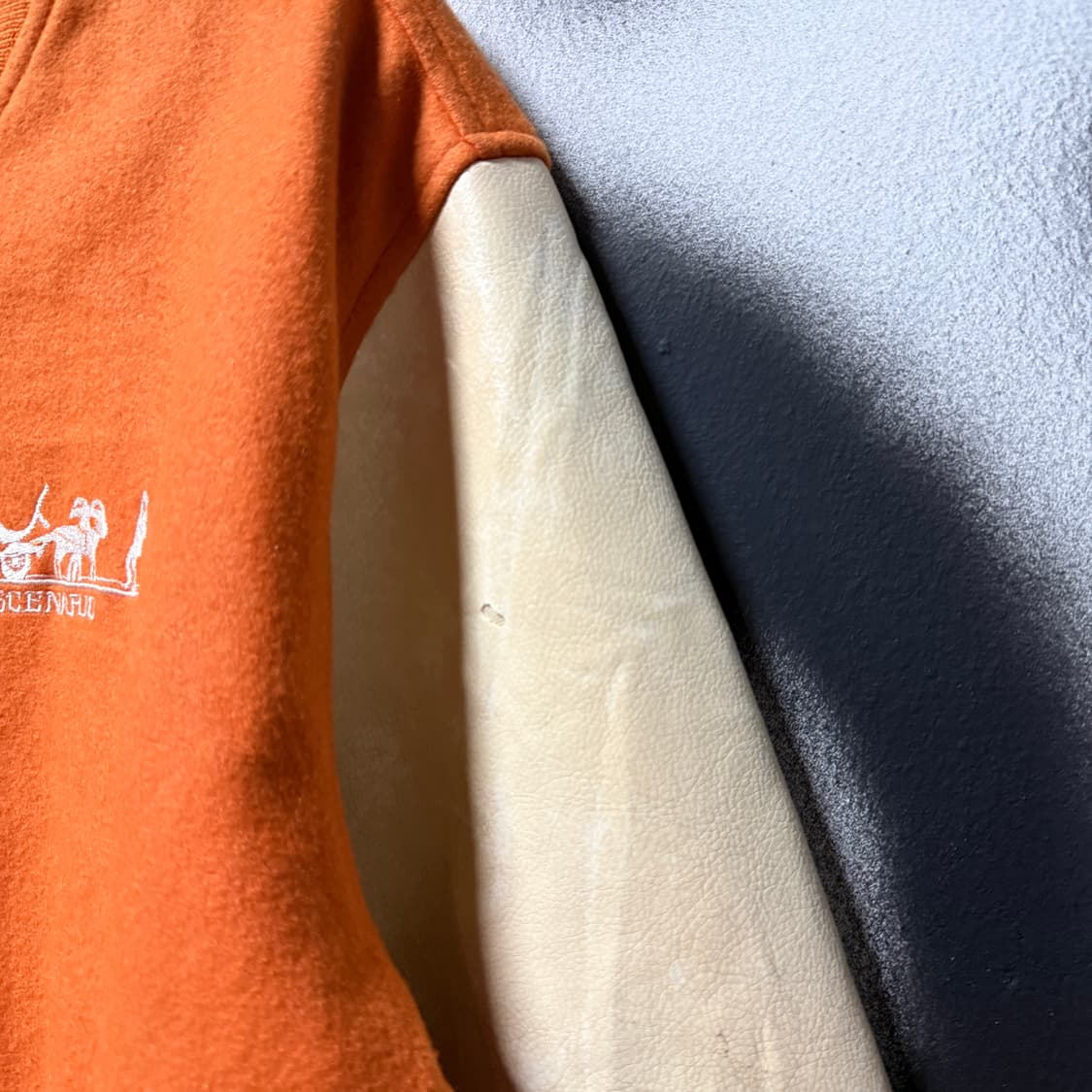 VTG 빈티지 올드스쿨 빅 패치 레더암 바시티 자켓 상품이미지4