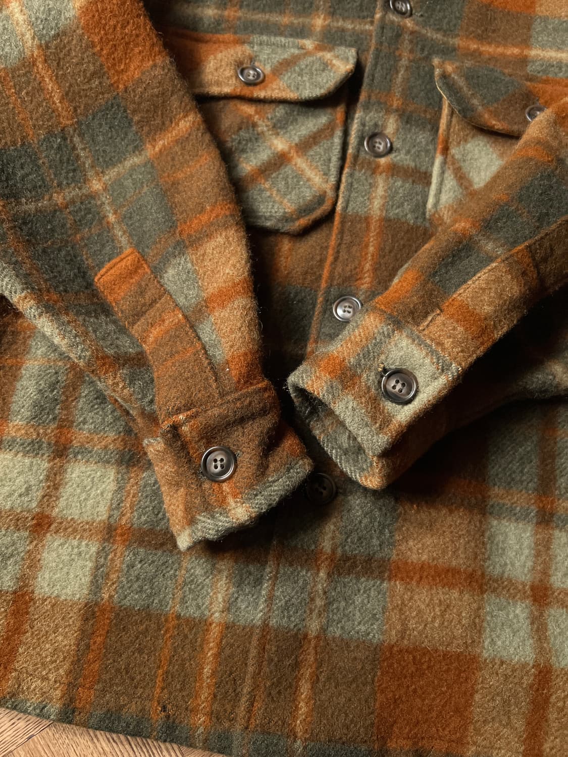 [S]70's 울리치 USA 우먼스 체크 울 셔츠 상품이미지5