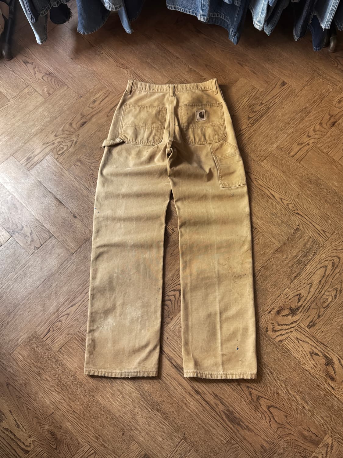 [31]칼하트 Made in USA 더티 페이딩 브라운 싱글니 워크 팬츠 상품이미지2