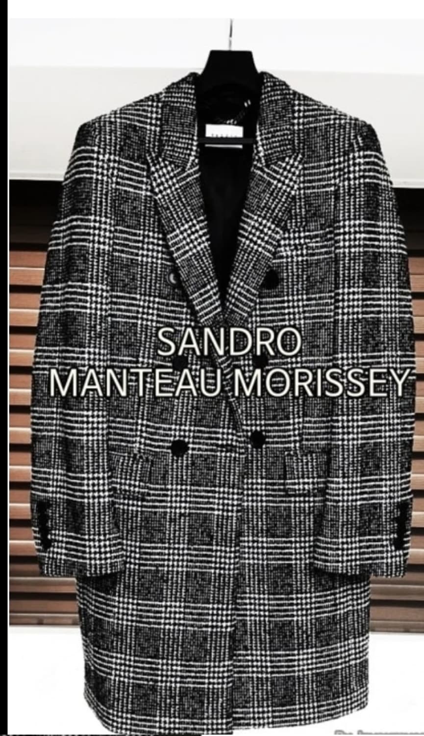 산드로 Sandro 모리세이 체크 코트 105 상품이미지1