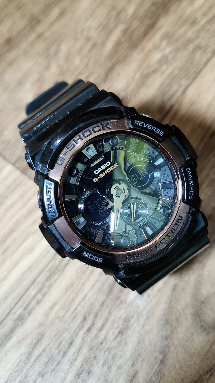 # 지샥 카시오 빅페이스 로즈골드 검금 아나디지 간지시계 급처 상품이미지9