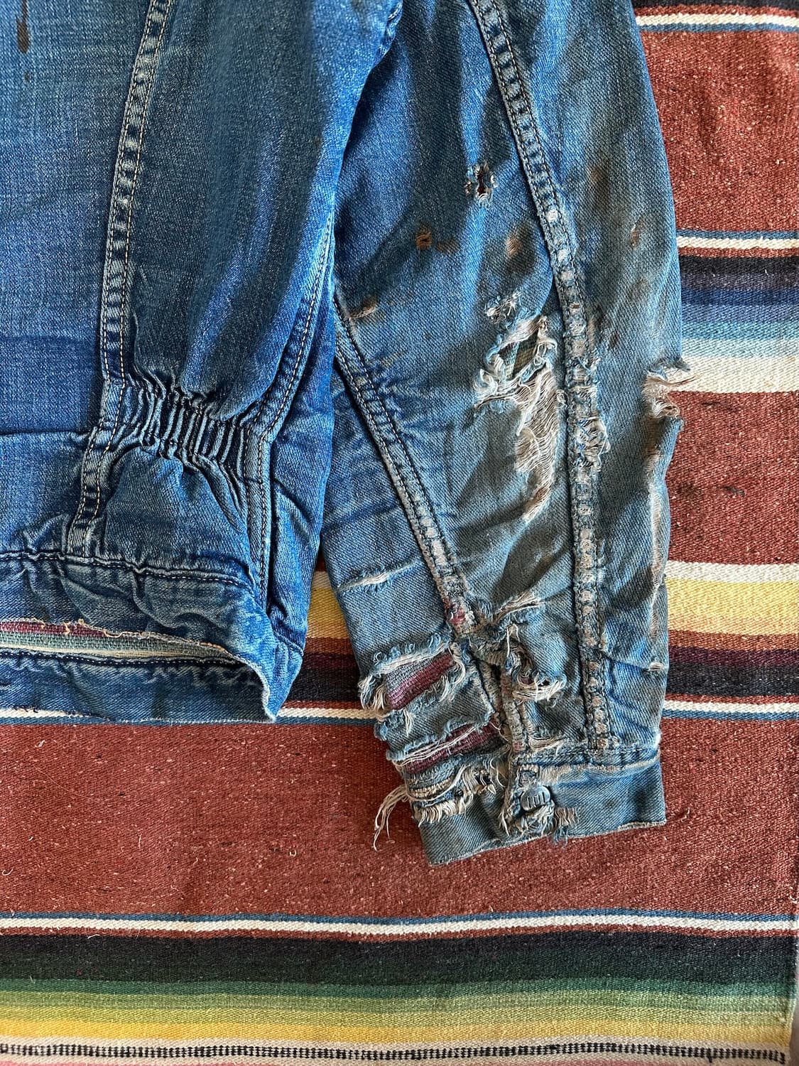 50s USA 빈티지 몽고메리워드 101 2세대 셀비지 데님 자켓 rrl 상품이미지6