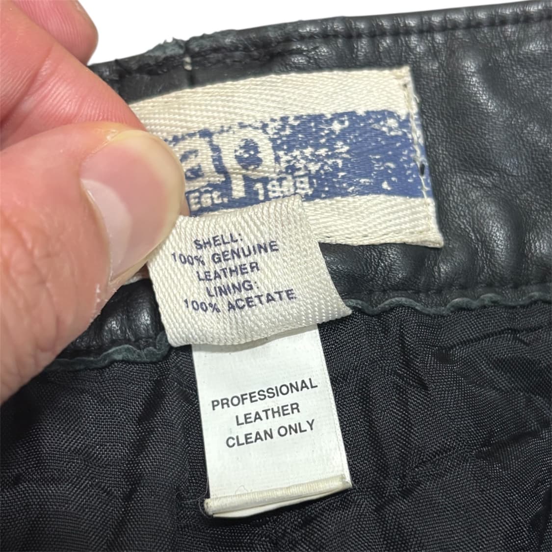 90s 올드갭 리얼 레더 부츠컷 팬츠 상품이미지5