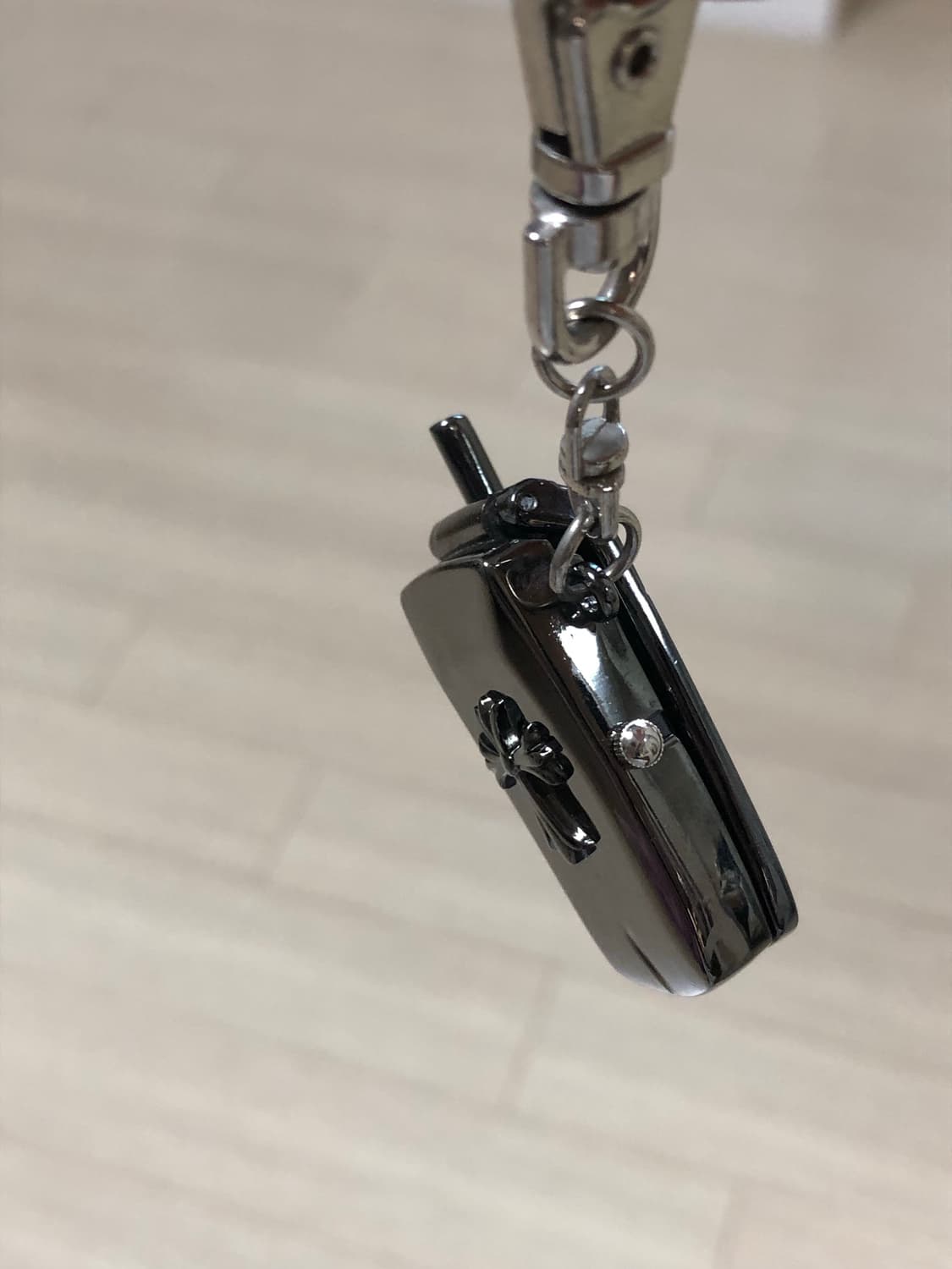 메탈 폴더폰 미니 시계 키링 일본빈티지 피쳐폰 미니어처 크롬하츠 십자가 상품이미지9